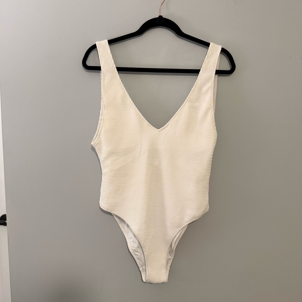 Textured One Piece Bodysuit